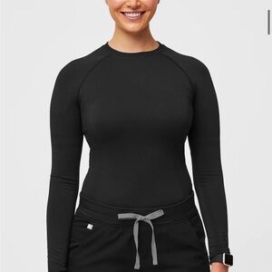 Figs Black Salta Seamless - Longsleeve Underscrub